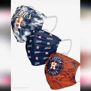 NEW Foco MLB Houston Astros Matchday 3 Pack Face Masks